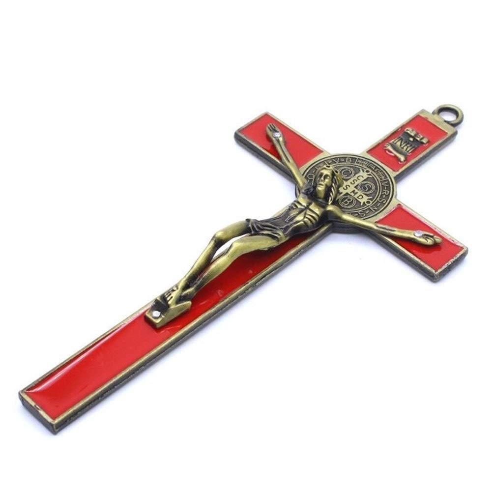 Church Relics Jesus On The Stand Cross Wall Crucifix Antique Home Chapel Decor Fashion (Color : 4)