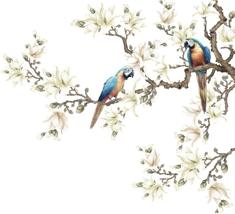 HARAY Window Privacy Film Custom Blue Flower Bird Pattern Non-Adhesive electrostatic Glass Film Bathroom Balcony Window Flower Sticker Shop Window Film Window Stickers (Size : 70x100cm)