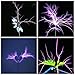 Bluetooth Music Tesla Coil 10 Cm Solid State Tesla Coil Kit Touchable Artificial Lightning Electric Power Wireless Transmission Model Arc Plasma Loudspeaker Science Experiment Tool Desktop Toy