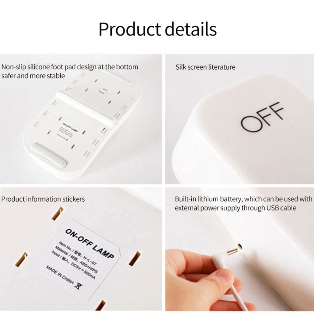 WOLONG Luz noche LED luz noche para bebé lámpara noche lámpara noche de silicona para niños interruptor táctil luz de noche portátil USB habitación bebé,dormitorio,sala estar,lámpara dormir luz blanca