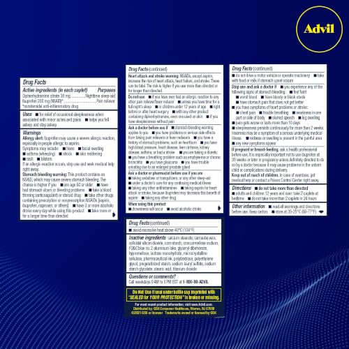 Advil PM Caplets, Ibuprofen 200mg, Sleep Aid, 50 Packets - image 9