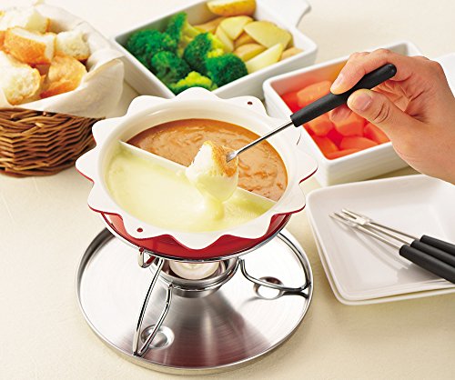 パール金属 プチクック ハーフハーフフォンデュ鍋セットHB2474