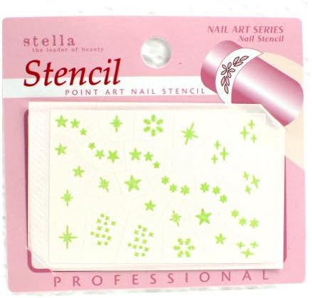 Stella Beauty Nail Art Sticker Set Point Art Stencil 12 Packs in Different Designs