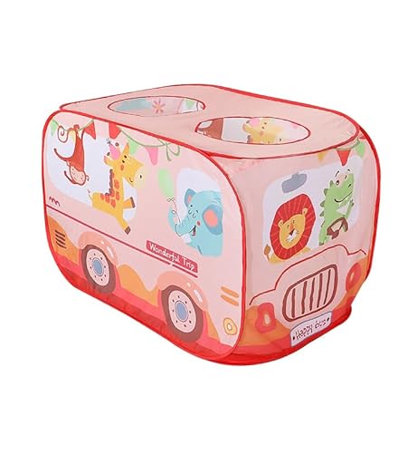 キッズテント 車式テント 家 室内外兼用 キャンプテント おままごと 知育玩具 親子遊び ボールプール 収納袋付き ワンタッチ開閉 子供用プレイハウス 折りたたみ おしゃれ 室内外遊具 男の子 女の子 おもちゃ パーティー ギフト 贈り物 (アニマルカーピ