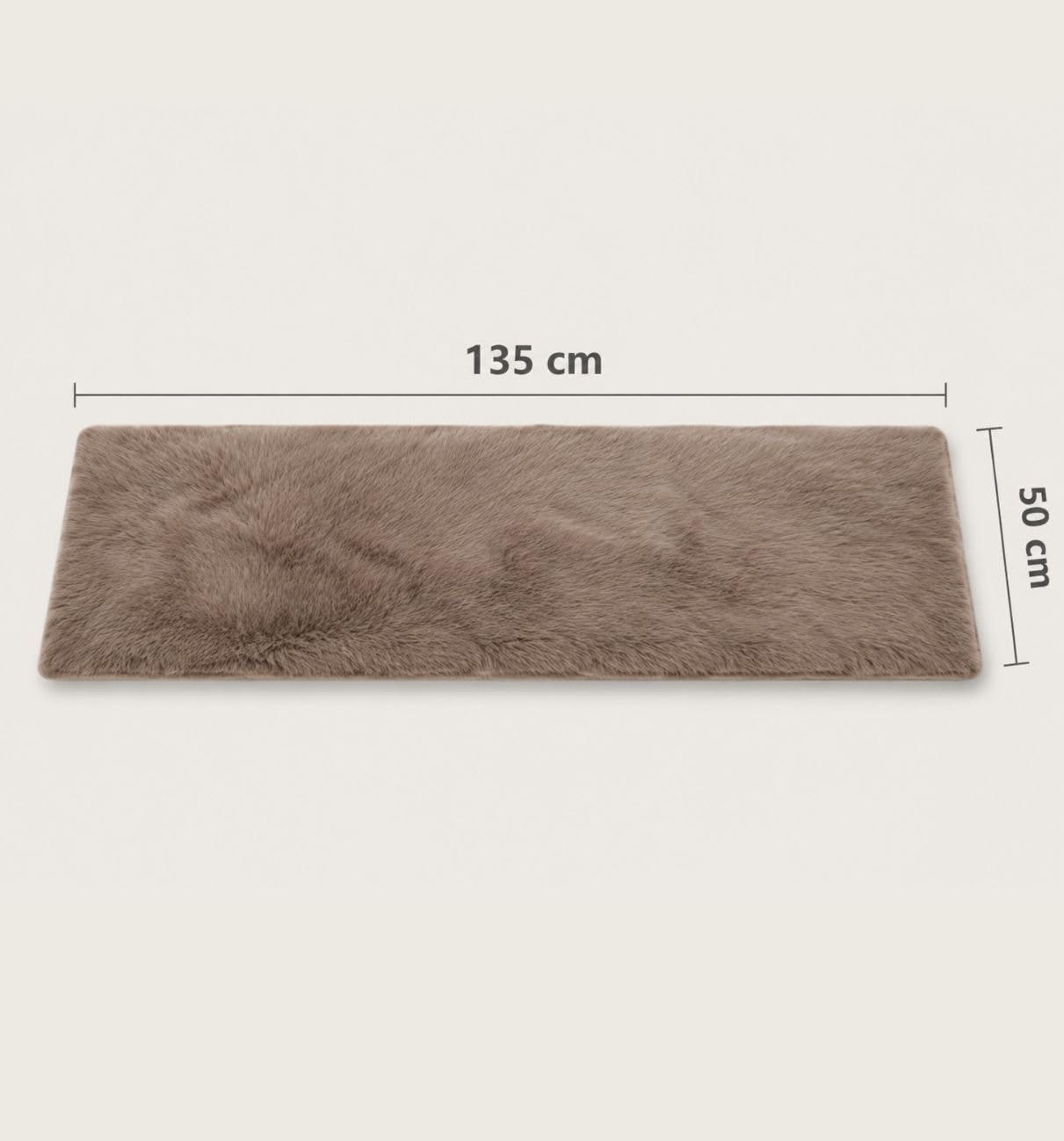 Faux Rabbit Fur Runner Rug - Soft Bedroom Decor -2