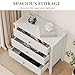 May in Color White 3 Drawer Dresser, Painted 30 Inch Tall Wood Nightstand with Storage, Wide Modern Chest of Drawers with Ball Bearing Slide for Bedroom Hallway Living Room Entryway Office