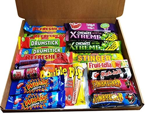 Best Ever Retro Sweets 70s 80s Chew Bars Selection Box- Favourite Childhood Sweets