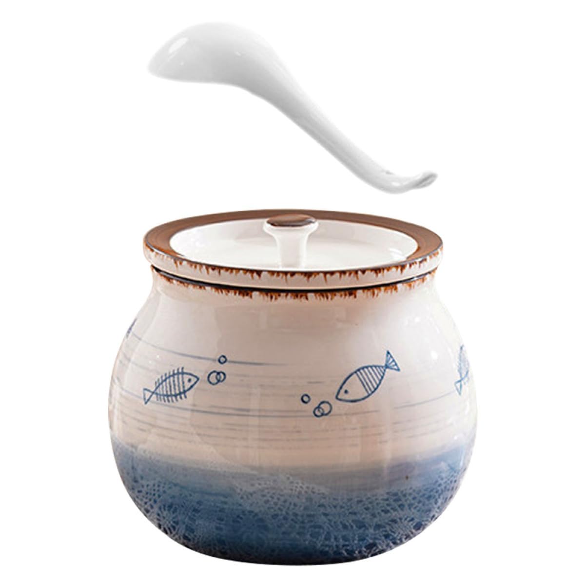 Amazon｜Garneck セラミック製蓋付きキャニスター 大容量1200ml
