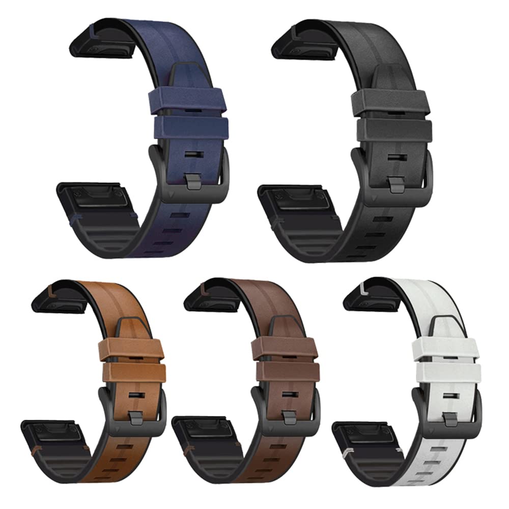 AISPORTS Cinturino Silicone 22mm Quick Fit Per Garmin Fenix 5/6/7, Epix, Instinct 2 - 4