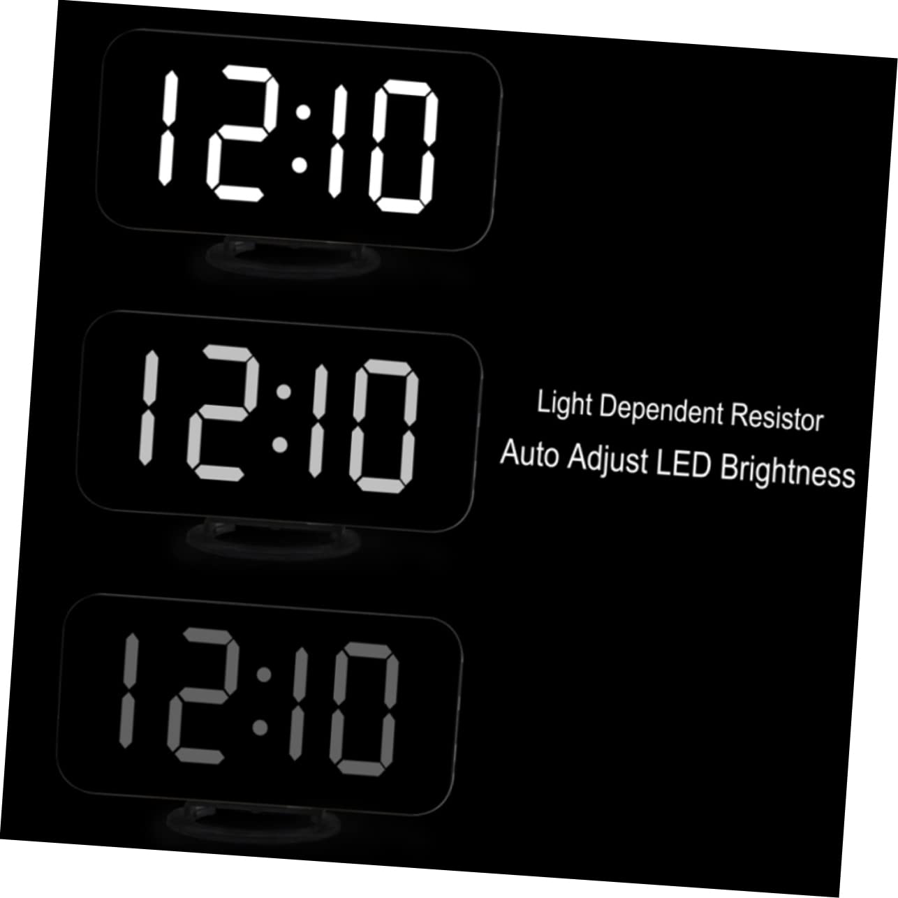 Cabilock Digitaler Wecker mit LED Spiegelanzeige und Zwei USB Anschlüssen