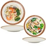 Platos Postre Plato Ceramica - Juego de 2 Platos para Ensalada en Estilo Multicolor - Set Platos de Desayuno 7.8'- 9.8'Platos Llanos Pequeños para Servir Aperitivos | Postres | Ensaladas - 20+25 cm ﻿