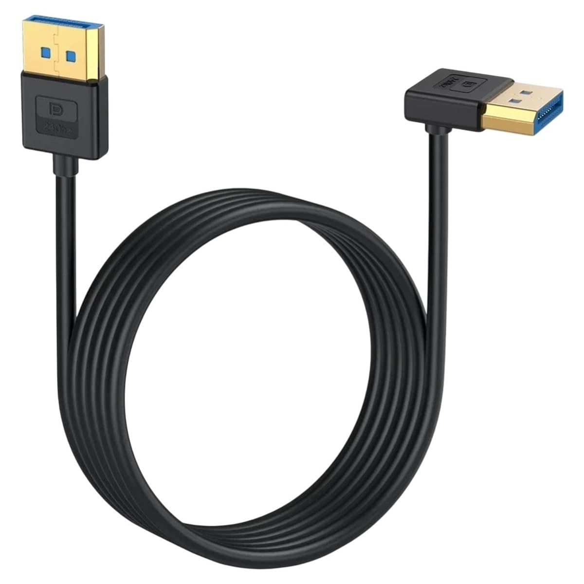 90-DeGrrie Right Angle Displayport 1.4 Cable DP Male to Displayport Male Siilicoine Cable with 8K/60Hz, 4K/144Hz Support 0. 1m 5m