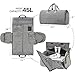 Modoker Convertible Garment Bag with Shoulder Strap, Carry on Garment Duffel Bag for Men Women - 2 in 1 Hanging Suitcase Suit Travel Bags (Grey)