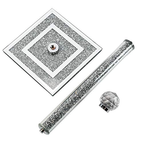 Soporte para rollos de cocina de cristal portarrollos con base cuadrada 3
