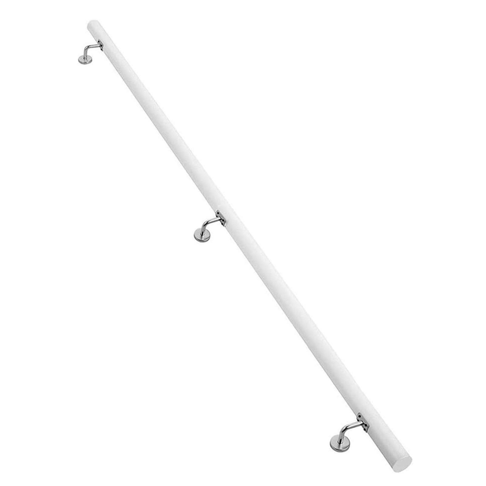 Corrimano per scale, ringhiera per scale di sicurezza antiscivolo in legno bianco, barra di supporto per anziani per loft interno contro il muro, 0,5 m-6 m antiscivolo (dimensioni: 3,5 M(11,5FT)) (5