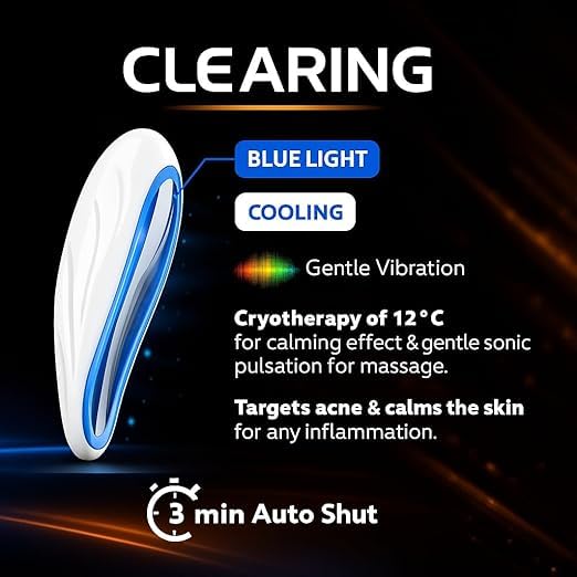 Image of EMS-THERMA-PRO-V2 Face Massager | Hot, Cold & EMS 3 Modes + Sonic Vibration | Red, Blue, Purple LED Light | Microcurrent Gua Sha for Instant Glow & Face Lift Device