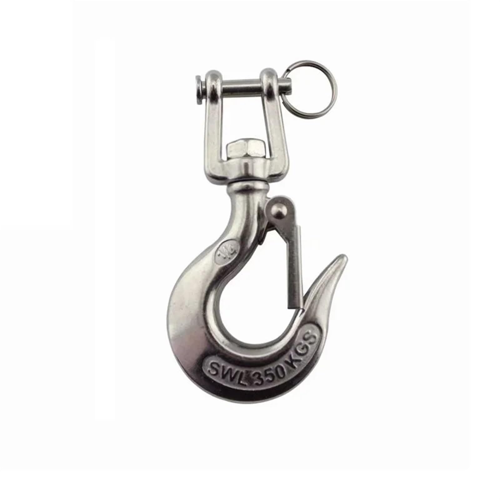 Sdgbcxd 1000Kgs 304 Stainless Steel Type Trigger Swivel Lifting Hook Steel Eye With Latch Rigging(1000Kgs)