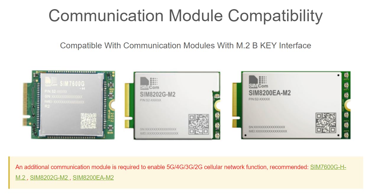 Scheda base Dual Gigabit Ethernet 5G/4G progettata compatibile con Raspberry Pi Compute Module 4 o integrata nei prodotti finali…