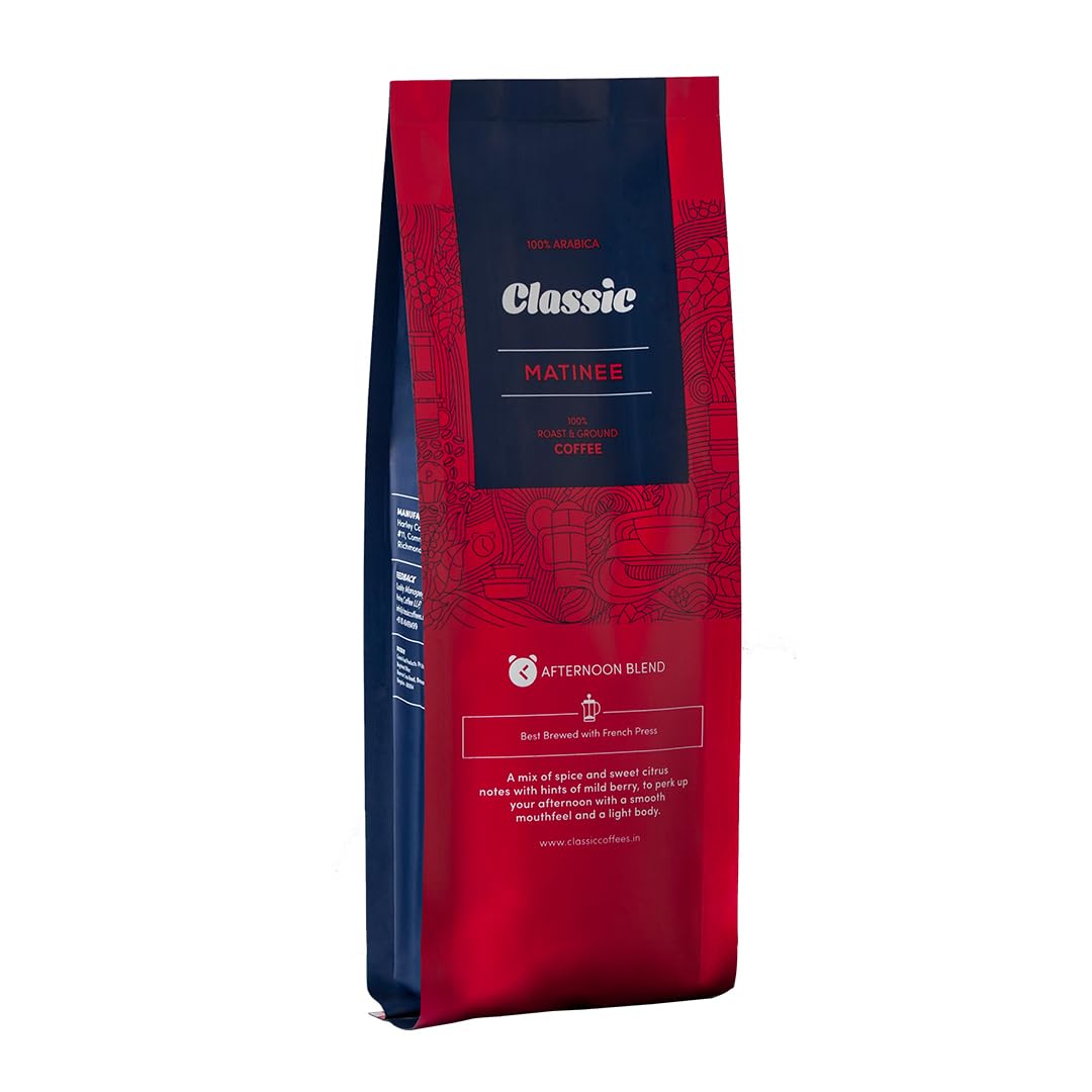 Classic Coffees Matinee Roast Medium Roast Ground Coffee | Ground Coffee Powder for Coffee Machine Coffee Powder Filter (Espresso, 250G, Pack of 1) (B0D9BT7YSW) Amazon Price History, Amazon Price Tracker