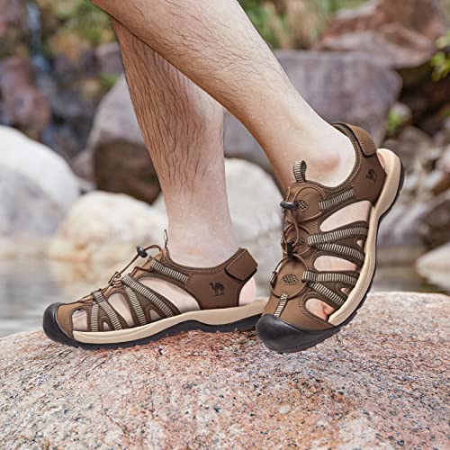 Image of CAMELSPORTS Men's Hiking Sandals Closed Toe Outdoor Beach Sandal Waterproof Sport Fisherman Sandals Water Shoes