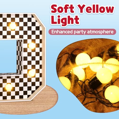 Image of Imprsv Race Car Birthday Party Decorations, 3ft Light Up Marquee Number 5