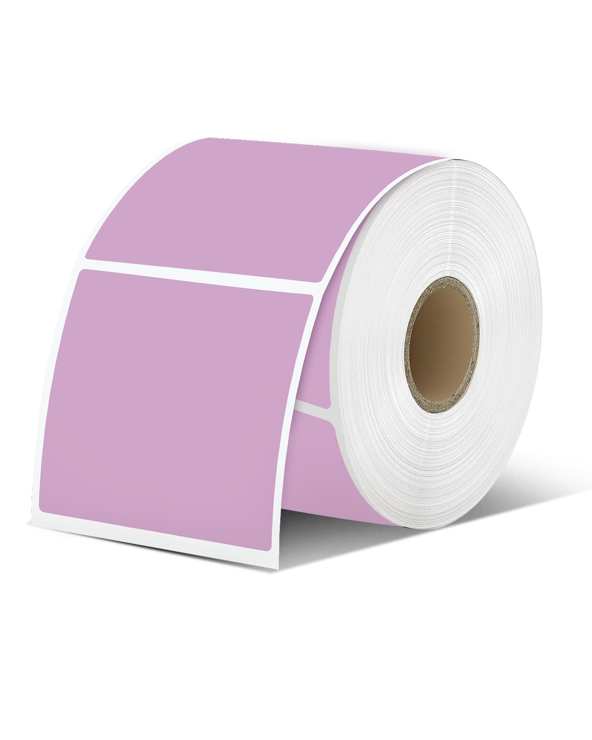 iEager Purple Square Thermal Label Stickers, 2"x2" Self-Adhesive Square Direct Thermal Labels with Perforation Line, 500 Sheets/Roll