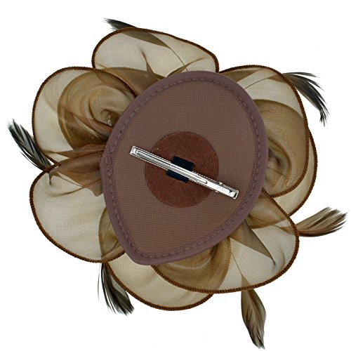 Image of DRESHOW Fascinators Hat Tea Party Headwear Ribbons Feathers on a Headband and a Clip for Women