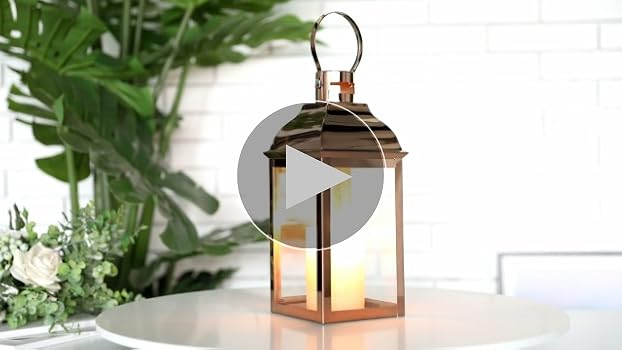 JHY DESIGN Decorative Candle Lanterns 12.5” High Stainless