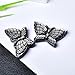 Natural Silver Obsidian Butterfly Carving 1.7×1.2 inch Handcrafted Crystal Pendant DIY Ornament Healing Stone Decoration