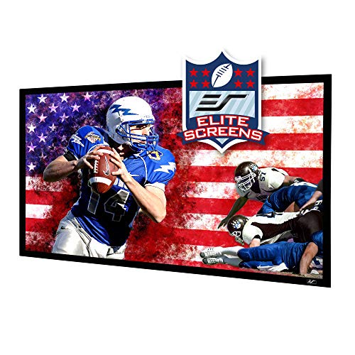 Elite Screens 120' Wall Mount Fixed Frame Projector Screen Diagonal 16:9, 8K/4K Ultra Hd Ready, Aluminum Frame, Projection Screen for Indoor Home Movie Theater Cinema, SF120HW2, CineWhite 1.3 Gain