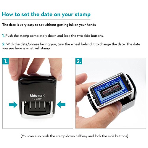 Maxmark Office Date Stamp With Received Self Inking Date Stamp - Red Ink #TOP4