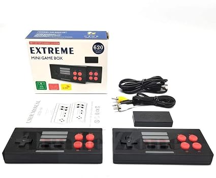 Trade Zone Retro Game Console, Wireless Controller, AV Output Game Console, Built in 620 Classic Games, Mini Portable Host Plug and Play Home Video Game Console for TV, for Kids and Adult