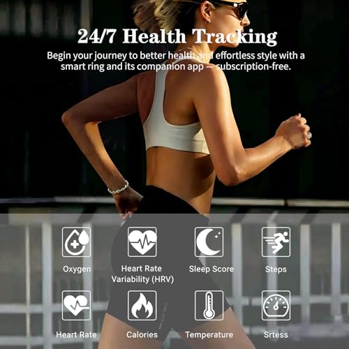 Image of Venlan S925 Great Wall Pattern Smart Ring for Men & Women, Vital Health Ring with Sleep Tracker, Fitness Tracking, Heart Rate & HRV Monitor, Waterproof Smart Health Ring(#7)