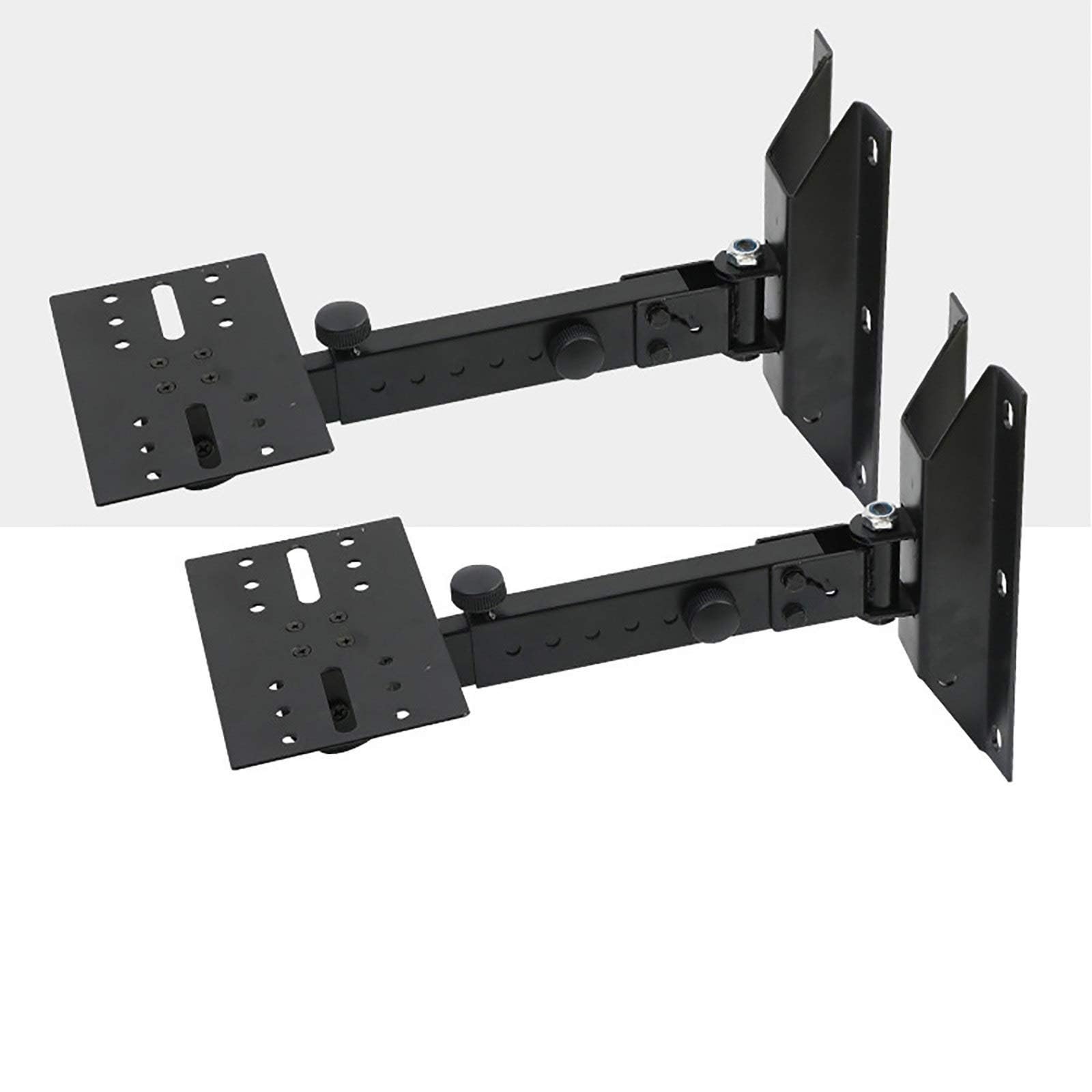 GUODDM 2PCS Speaker Wall Mount Bracket, Speaker Holder For Home Theater, Extended Telescopic Rocker Swivel Adjustable, Load Up To 45kg, Hanging/Suspending