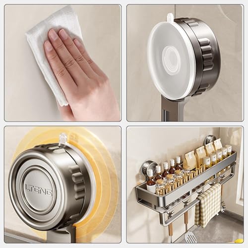 Porte-organisation murale douche antirouille avec ventouse robuste - 7