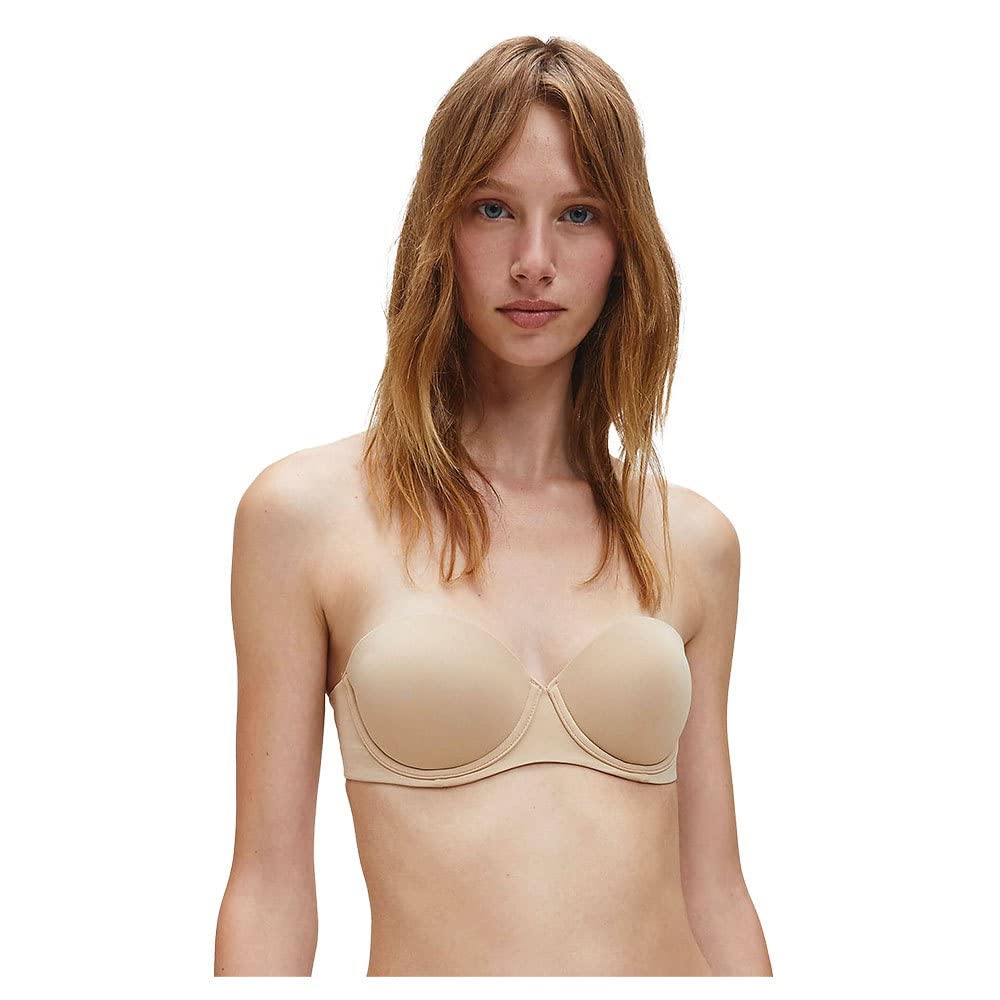 Calvin Klein Women Strapless Bra Push-up, Beige (Bare), 36A