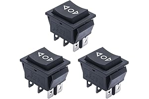 mxuteuk DC12V Momentary Rocker Switch 6 Pin DPDT
