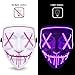 FUTUREPLUSX Halloween Led Mask, Glow Scary LED Mask Cosplay Light up Mask White