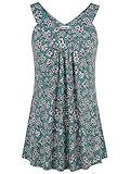Tencole Blouses for Women Fashion 2022, Womens Oversized Summer Tops Blusas De Verano para Mujer Juniors Ruffled Hem Summer Clothes Modest Workout Spring Basic Simple Westen Shirts Tank Tops Green L