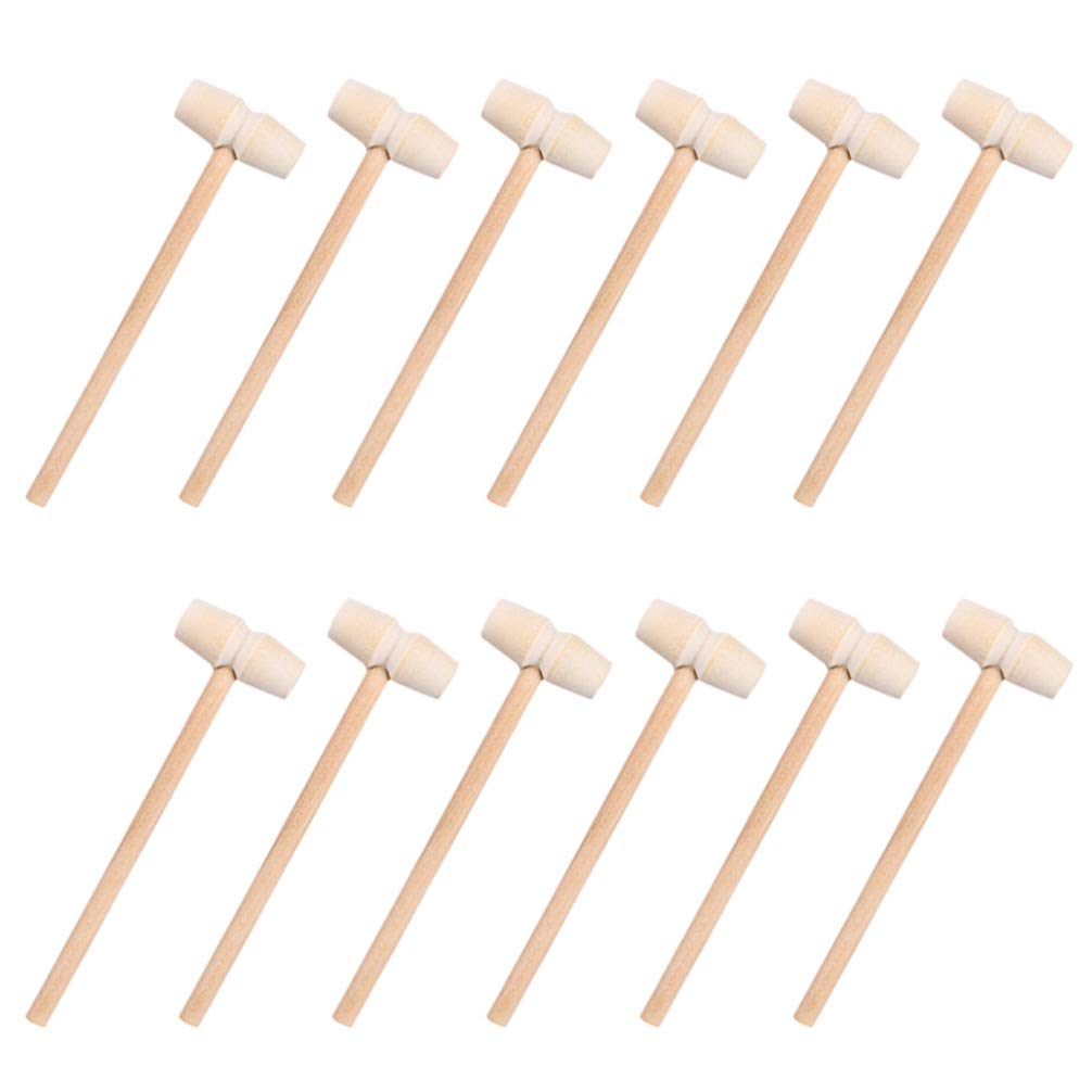 STOBOK 40pcs Wooden Cake Hammers Mini Seafood Hammers Multi-Purpose Crab Openers