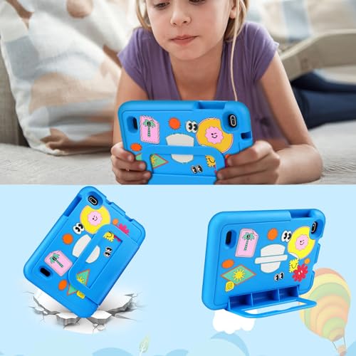 Image of Oangcc 7 Inch Tablet Android 13 Tablets, Wi-Fi 6, BT 5.0, 7GB RAM+ 64GB ROM (TF 2TB) | 3500mAh | 1024 x 600 Pixels | EVA Proof Case (Blue)