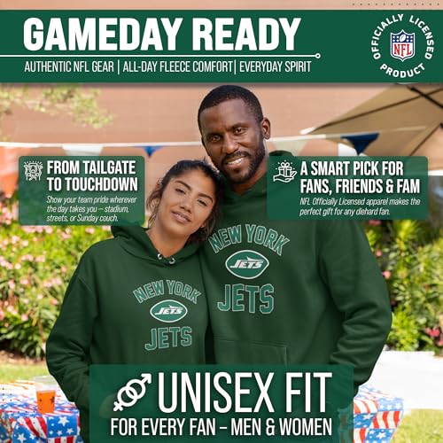 Image of Team Fan Apparel NFL Gameday Hoodie Pullover Sweatshirt for Men and Women | Officially licensed NFL Gameday fleece pullover - kangaroo pocket, ribbed cuffs, drawstring hood, unisex fit