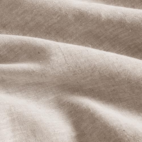Hyde Lane Linen Duvet Cover Set King Size, 3Pcs Textured French Flax Linen Cotton Blend Bedding Set, Natural and Organic, Soft and Breathable, with 2 Pillow Shams, 104"x90", Linen
