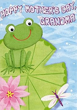 Frog on Lily Pad Grandma - Designer Greetings Mothers Day Card