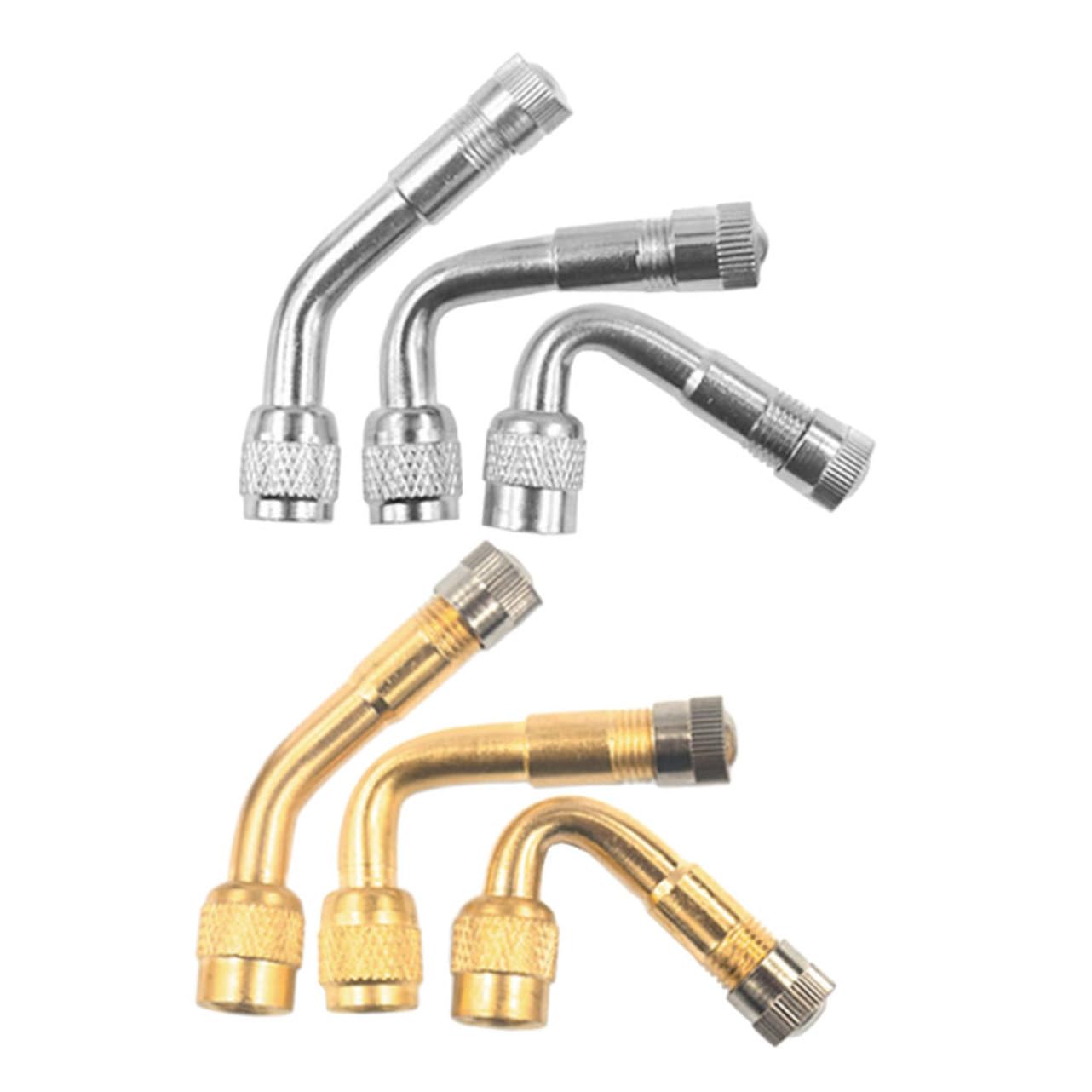 PACKOVE 6pcs Tire Valve Extension Rod Angled Valve Stem Extenders for Easy Tire Maintenance for Cars Motorcycles and Rvs