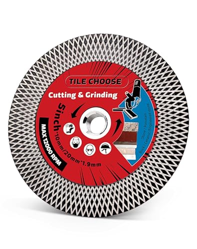 Disque diamant Turbo 125 mm pour éviter les éclats sur coupe de carrelage en porcelaine et granit