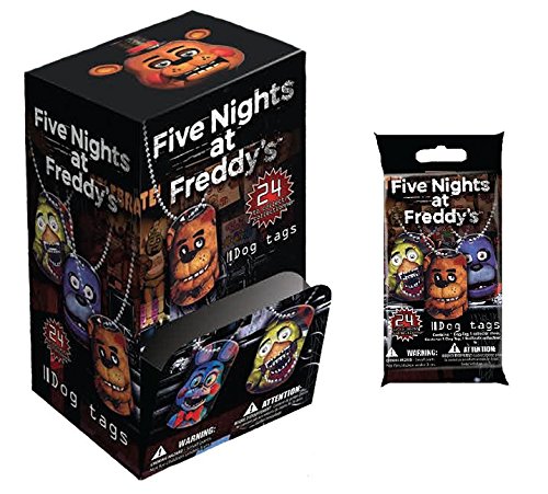 Officially Licensed Five Nights At Freddy's Dog Tags Necklace Mystery Pack Box of 36 Blind Packs
