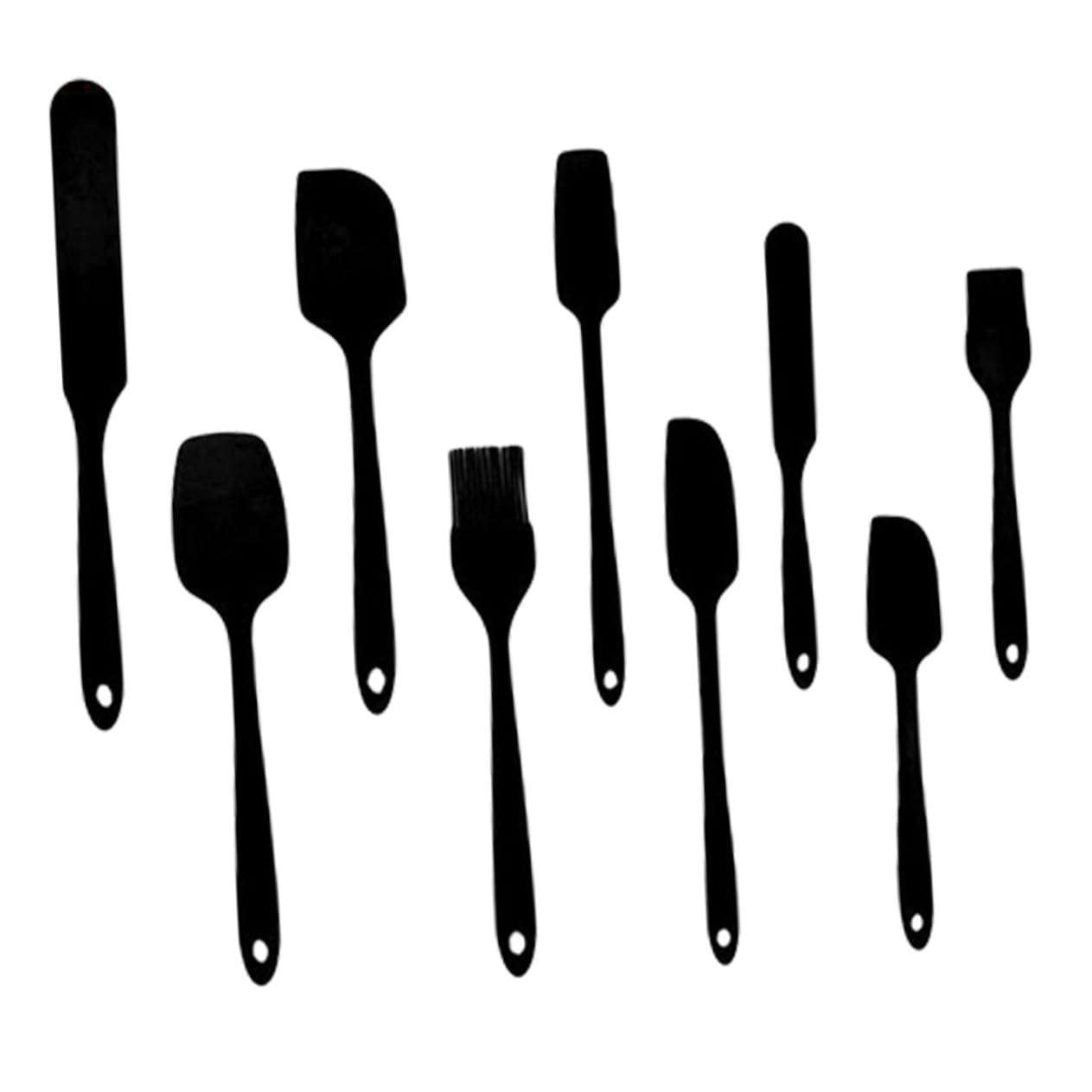 IMIKEYA 1set Utensili da Cucina Silicone Spatole Flessibili per Torte e Strumenti da Forno Resistenti al Calore e Non Appiccicosi