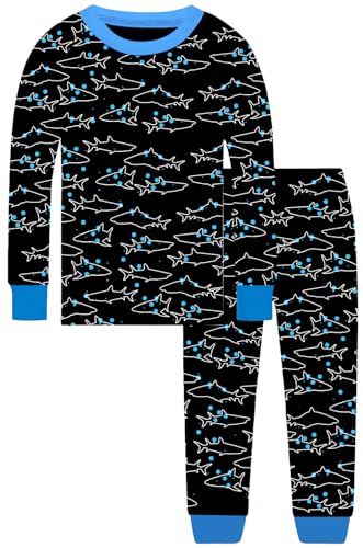 Image of Little bety Boys 4 Pieces Cotton Pajamas Toddlers Long Sleeve 24M-12Years