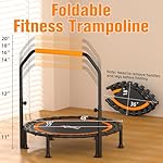 40"/48" Foldable Mini Trampoline Load 330lbs, Portable Exercise Rebounder with Durable Bungee Band, Fitness Trampoline for Adults and Kids - Image 5